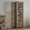 Ibo Reclaimed Wood & Glass Cabinet - Natural - Tall