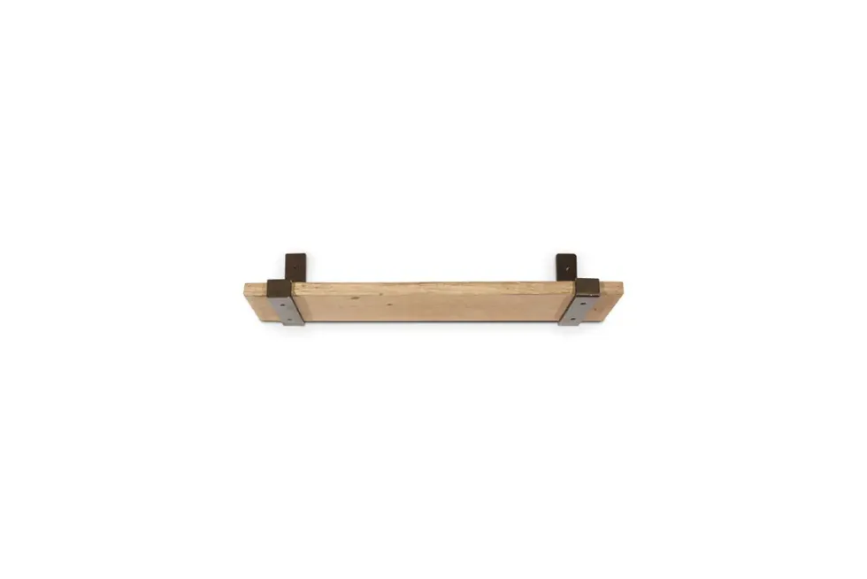 Ibo Reclaimed Wood & Iron Shelf - Natural