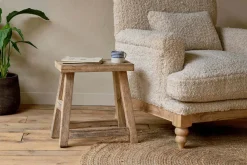 Ibo Reclaimed Wood Low Stool - Natural
