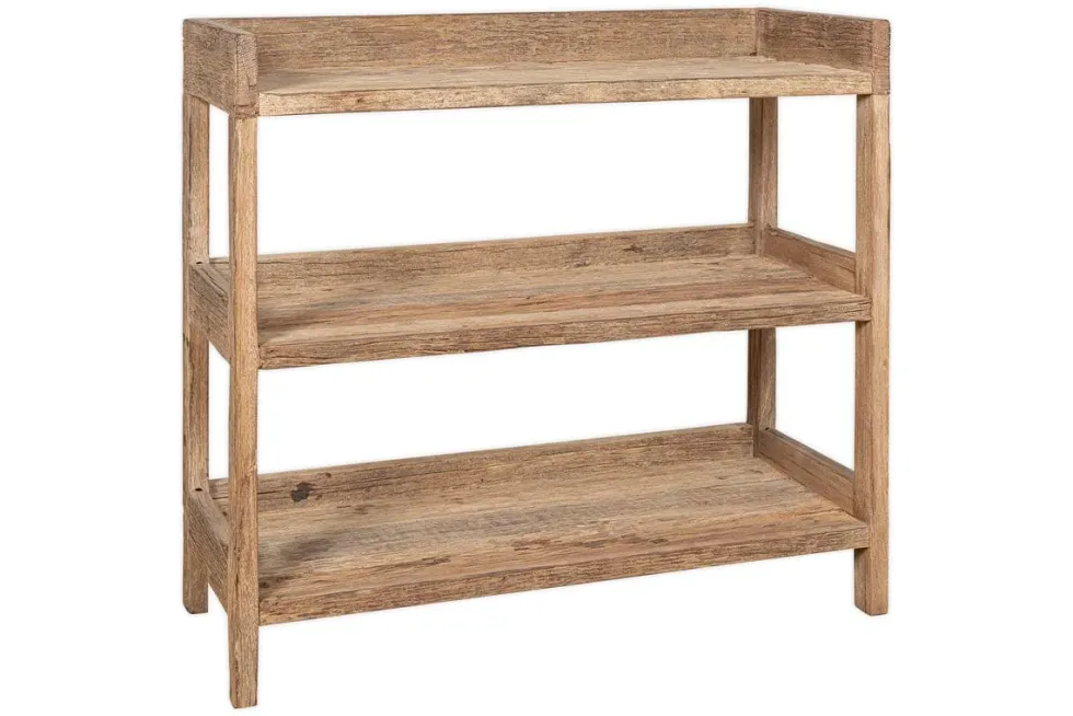 Ibo Reclaimed Wood Pantry Standing Shelves - Natural
