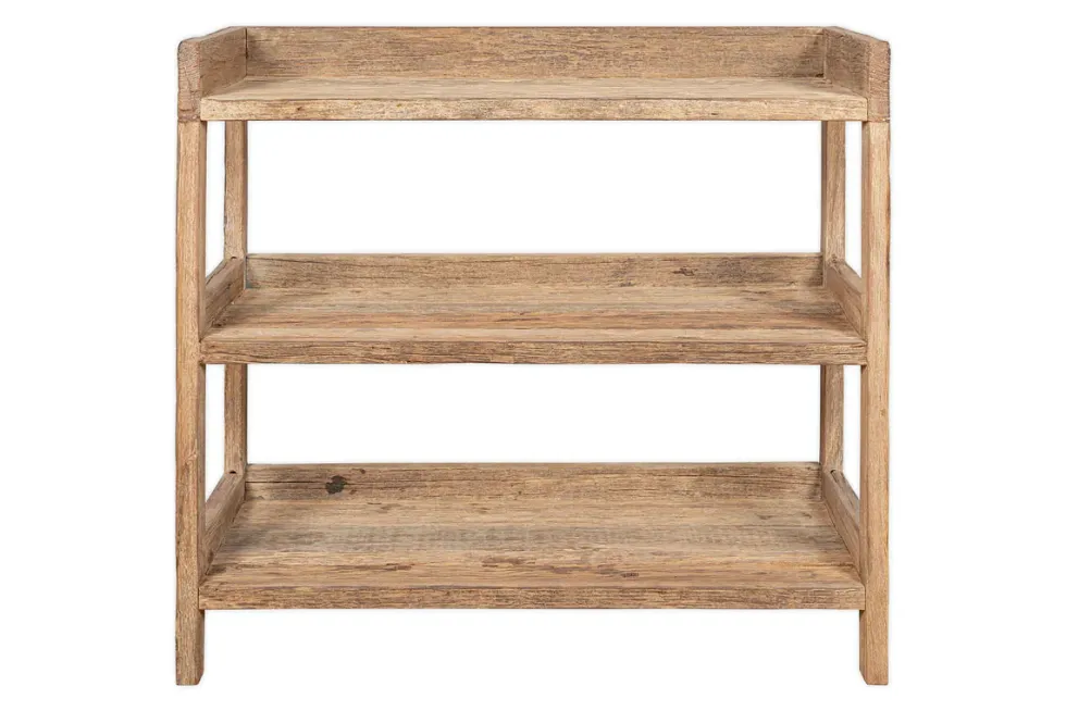 Ibo Reclaimed Wood Pantry Standing Shelves - Natural