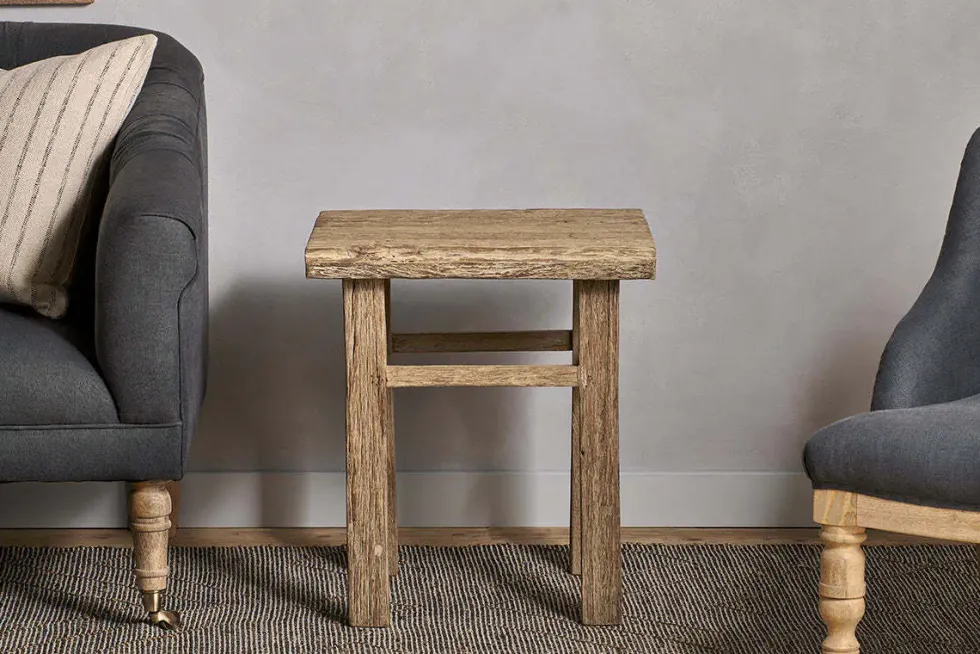 Ibo Reclaimed Wood Side Table - Natural