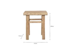 Ibo Reclaimed Wood Side Table - Natural