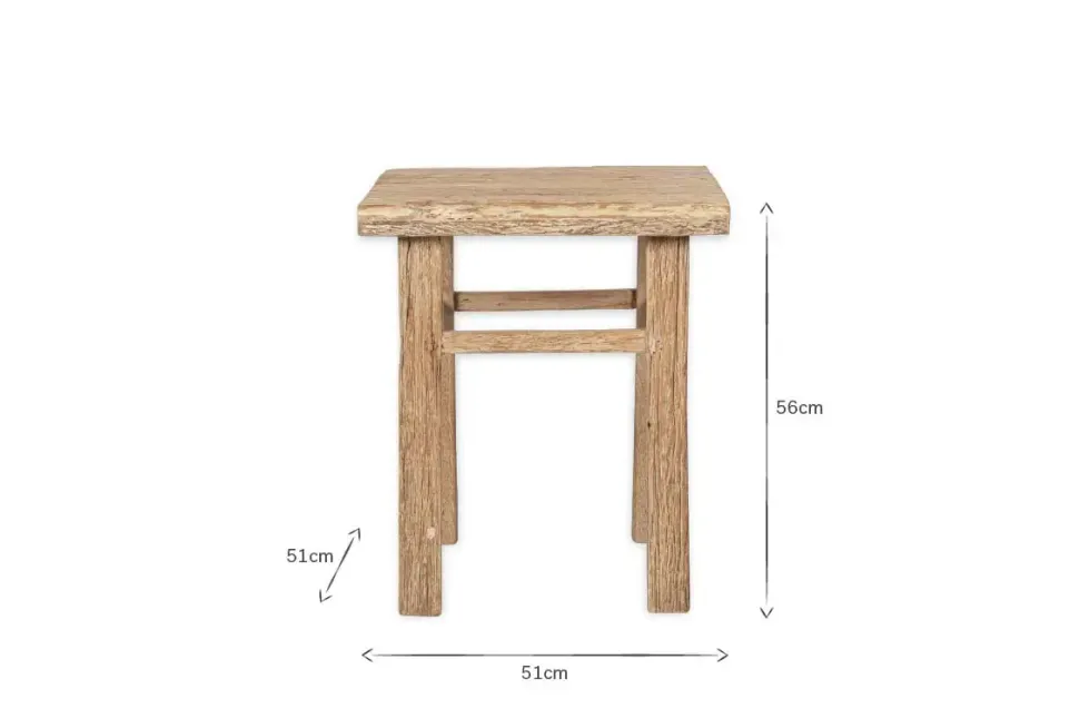 Ibo Reclaimed Wood Side Table - Natural