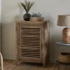 Ibo Reclaimed Wood Slatted Low Cabinet - Natural