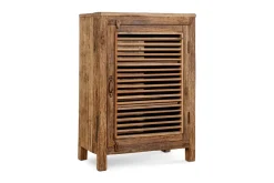 Ibo Reclaimed Wood Slatted Low Cabinet - Natural