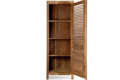 Ibo Reclaimed Wood Slatted Tall Cabinet - Natural - Tall
