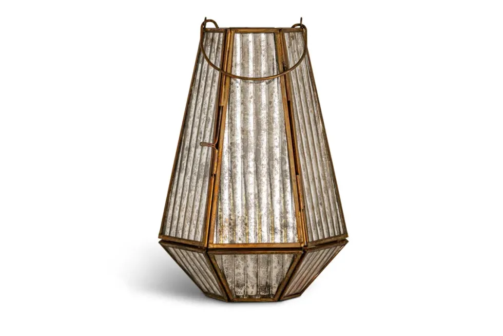 Igbo Lantern - Brass & Clear