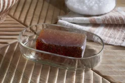 Ilcoso Recycled Hammered Glass Soap Dish - Clear