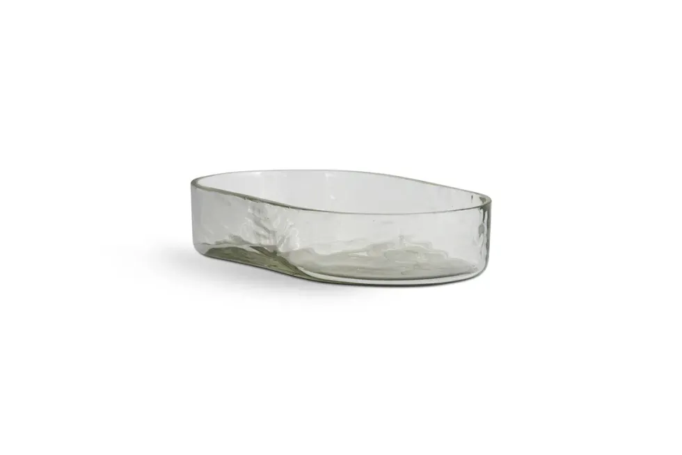 Ilcoso Recycled Hammered Glass Soap Dish - Clear