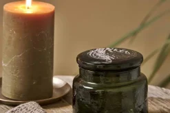 Ilcoso Recycled Hammered Glass Storage Pot - Green