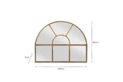 Imoma Iron Overmantel Arch Mirror - Brass