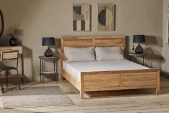 Indali Mango Wood Bed - Natural