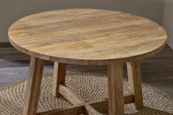 Indali Mango Wood Round Dining Table - Natural