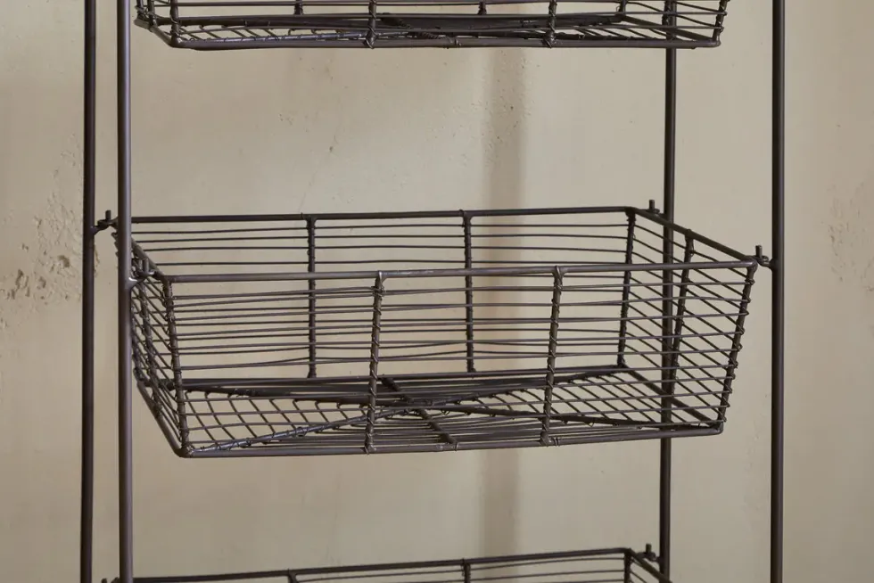 Inkollu Three Tier Storage Stand - Antiqued Brass