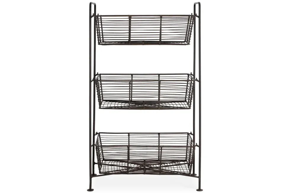 Inkollu Three Tier Storage Stand - Antiqued Brass