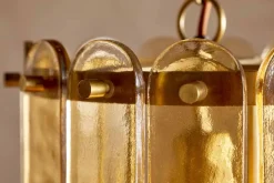Itan Recycled Glass Tiered Pendant - Amber