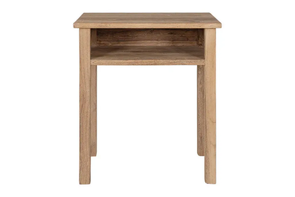 Iya Reclaimed Wood Bedside Table - Natural