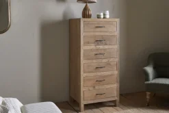 Iya Reclaimed Wood Tall Boy Chest of Drawers - Natural