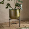 Jani Metal Planter - Oxidised Metal