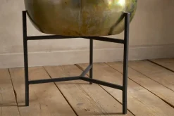 Jani Metal Planter - Oxidised Metal