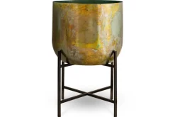 Jani Metal Planter - Oxidised Metal