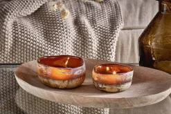 Janka Tealight Holders - Dark Amber (Set of 2)
