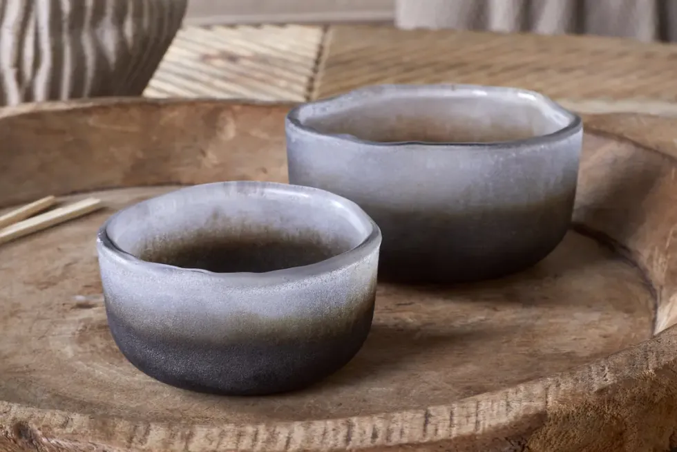 Janka Tealight Holders - Smoked Charcoal (Set of 2)
