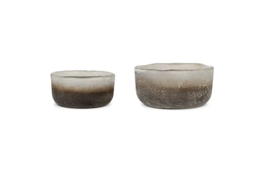 Janka Tealight Holders - Smoked Charcoal (Set of 2)