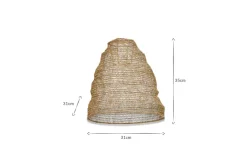 Jatani Wire Lampshade - Antique Brass - Small Oval