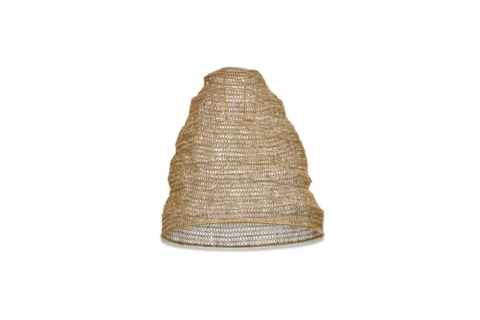 Jatani Wire Lampshade - Antique Brass - Small Oval