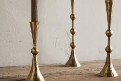 Javanee Candle Holder - Antique Brass