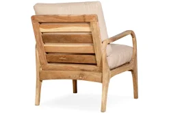 Jaya Acacia Wood & Linen Occasional Chair - Natural