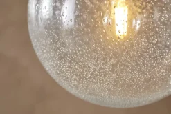 Jayeda Recycled Glass Ball Pendant - Clear