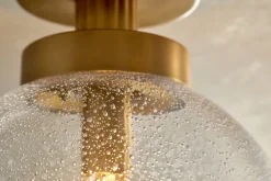Jayeda Recycled Glass Rice Ball Flush Light - Clear