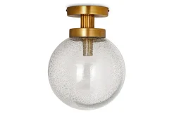 Jayeda Recycled Glass Rice Ball Flush Light - Clear
