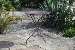 Jeavika Iron Outdoor Bistro Table - Black
