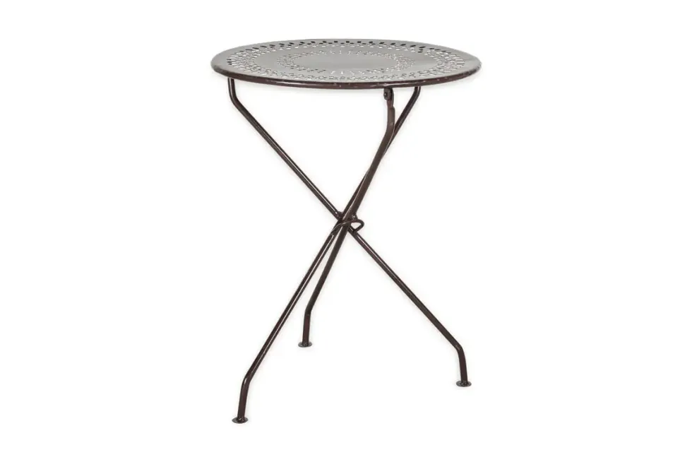Jeavika Iron Outdoor Bistro Table - Black