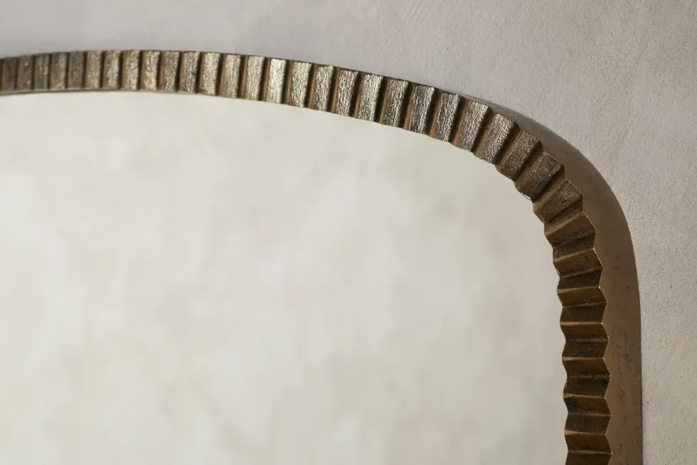 Juhli Arched Mirror - Aged Antique Brass - Large
