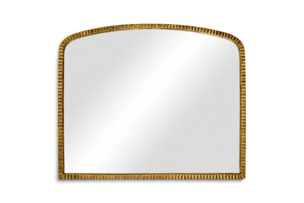 Juhli Arched Mirror - Aged Antique Brass - Large