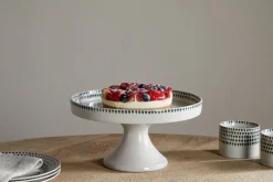 Juniper Drop Ceramic Stand - Cream & Juniper