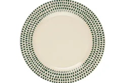Juniper Drop Dinnerware Set - Cream & Juniper (Set of 12)