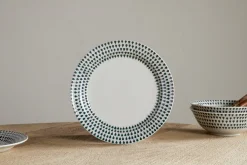 Juniper Drop Dinnerware Set - Cream & Juniper (Set of 12)