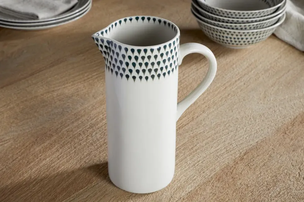 Juniper Drop Jug - Cream & Juniper - Large