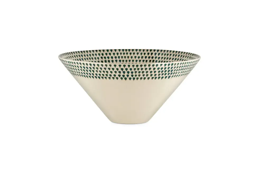 Juniper Drop Serving Bowl - Cream & Juniper - Medium