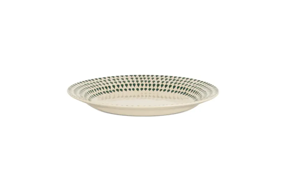 Juniper Drop Side Plate - Cream & Juniper