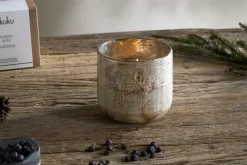 Juniper & Fir 3 Wick Scented Candle - Antique Gold - 3 Wick