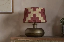 Kaadu Jute Kilim Lampshade - Rust & Natural - Medium