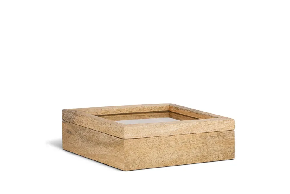 Kabani Mango Wood Jewellery Box - Natural