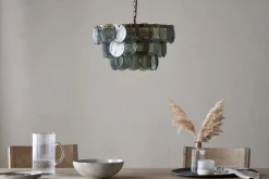 Kagitha Recycled Glass Chandelier - Green